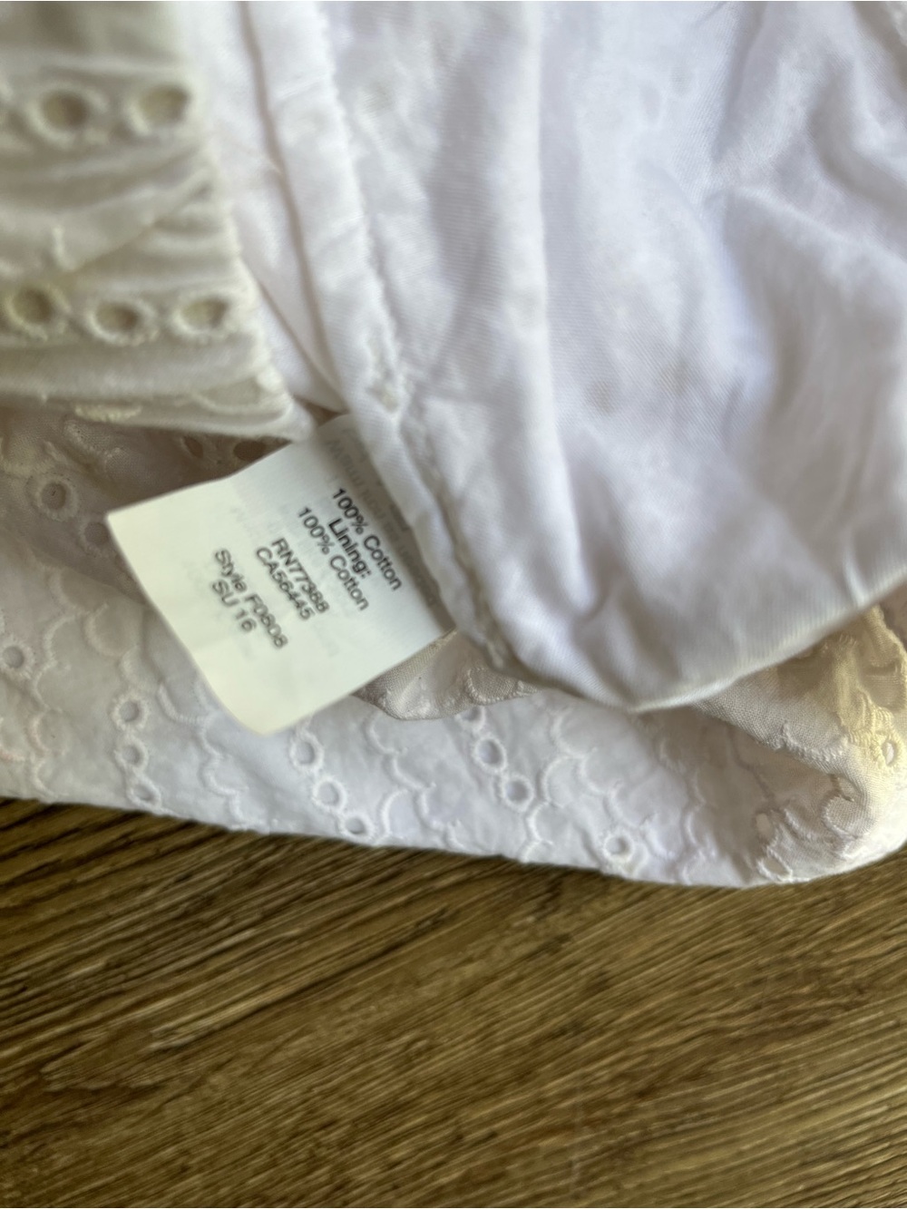 J. Crew White Eyelet Skirt with Elastic Waist and side pockets - Picture 3 of 7